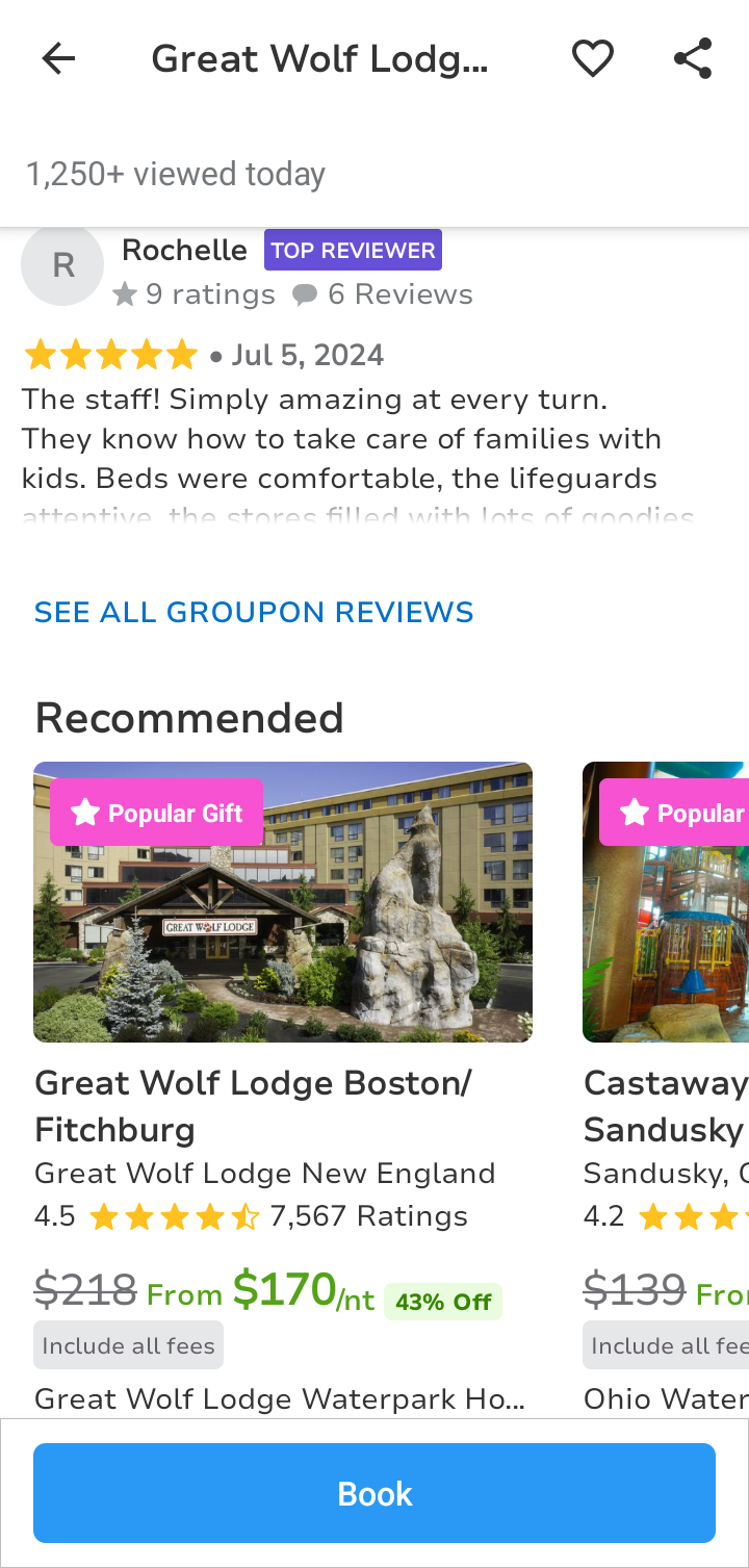  Groupon Hotel booking flow