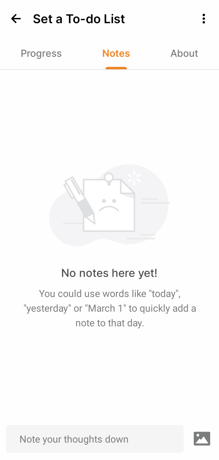  Habitify Add a note flow