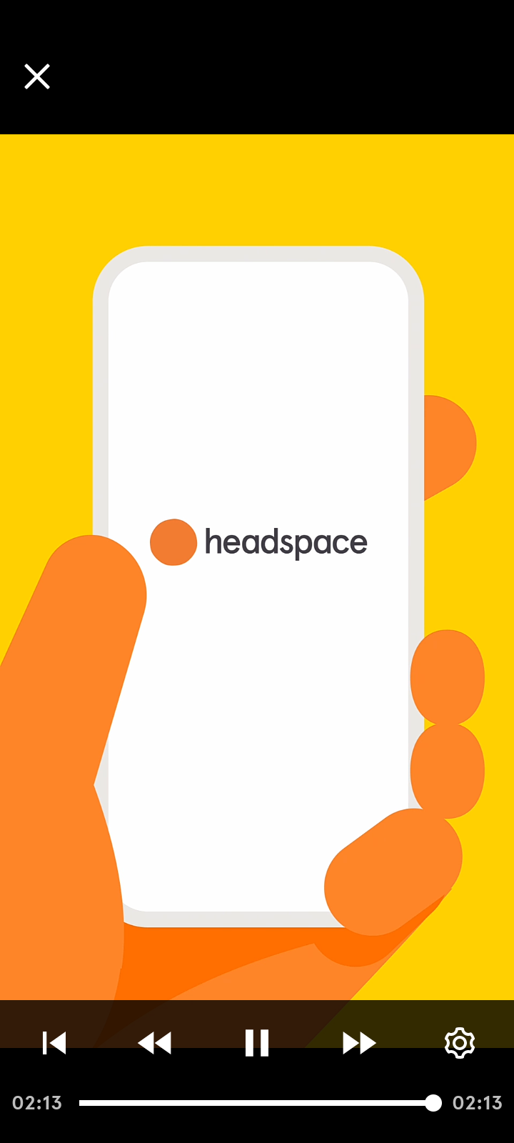  Headspace Watching Video user flow UI screenshot