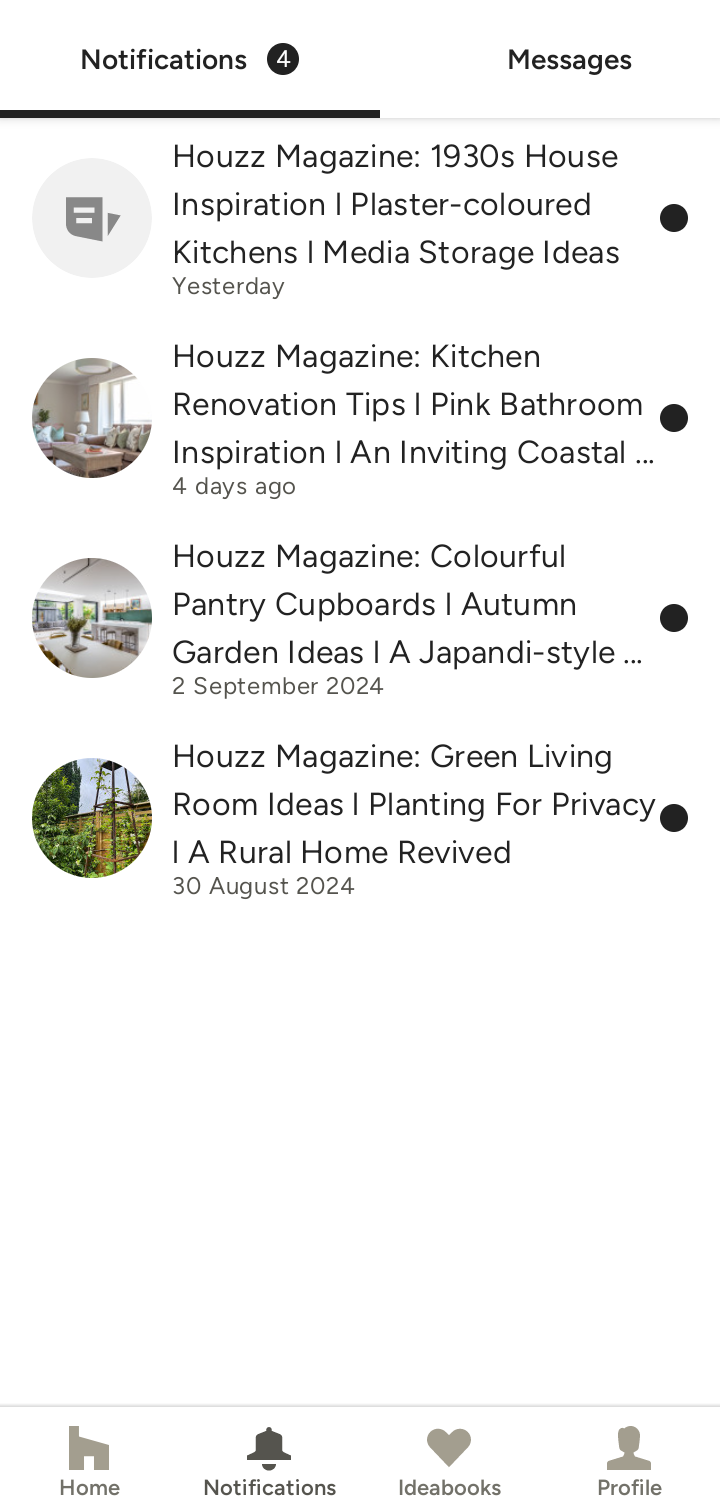  Houzz Notification flow
