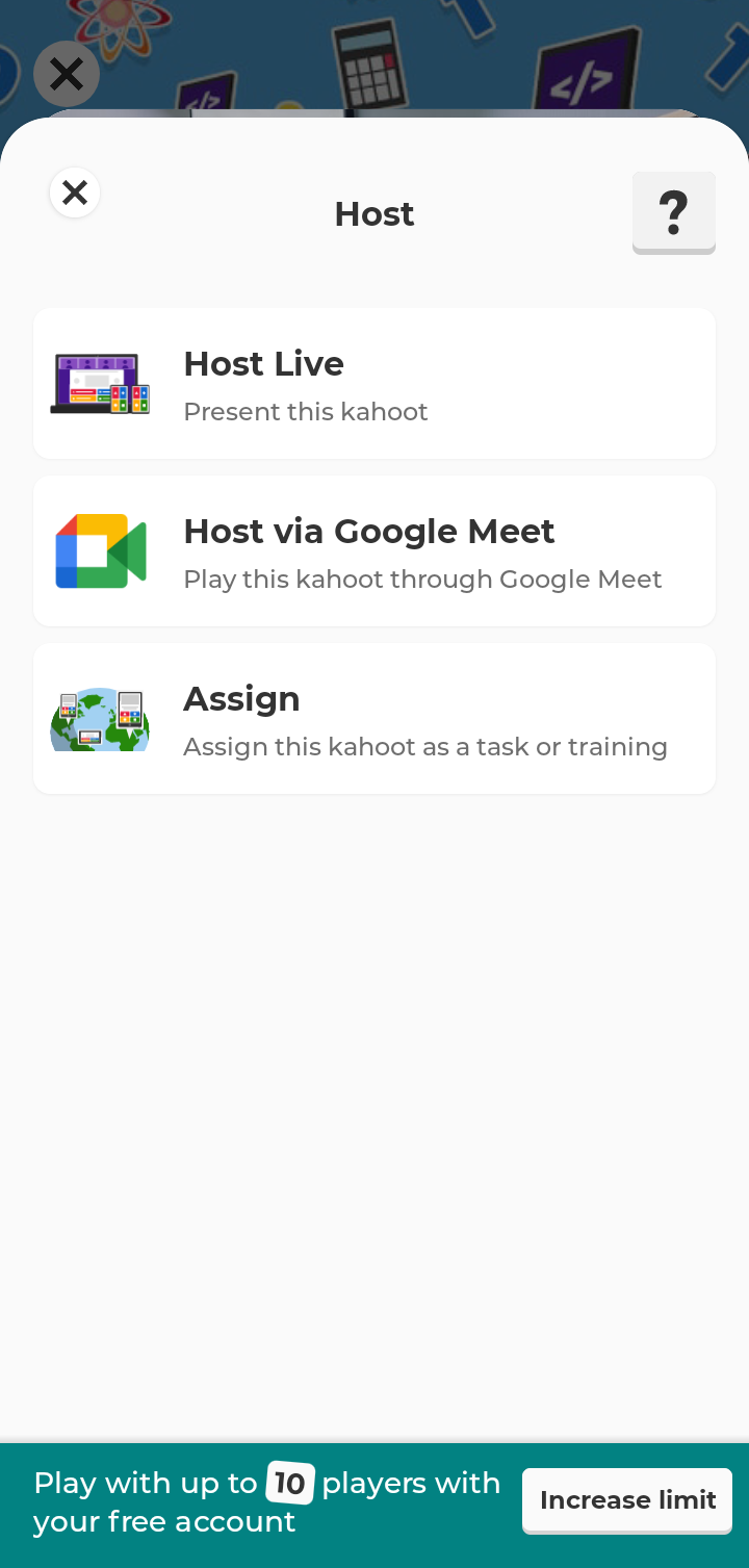  Kahoot Host game flow