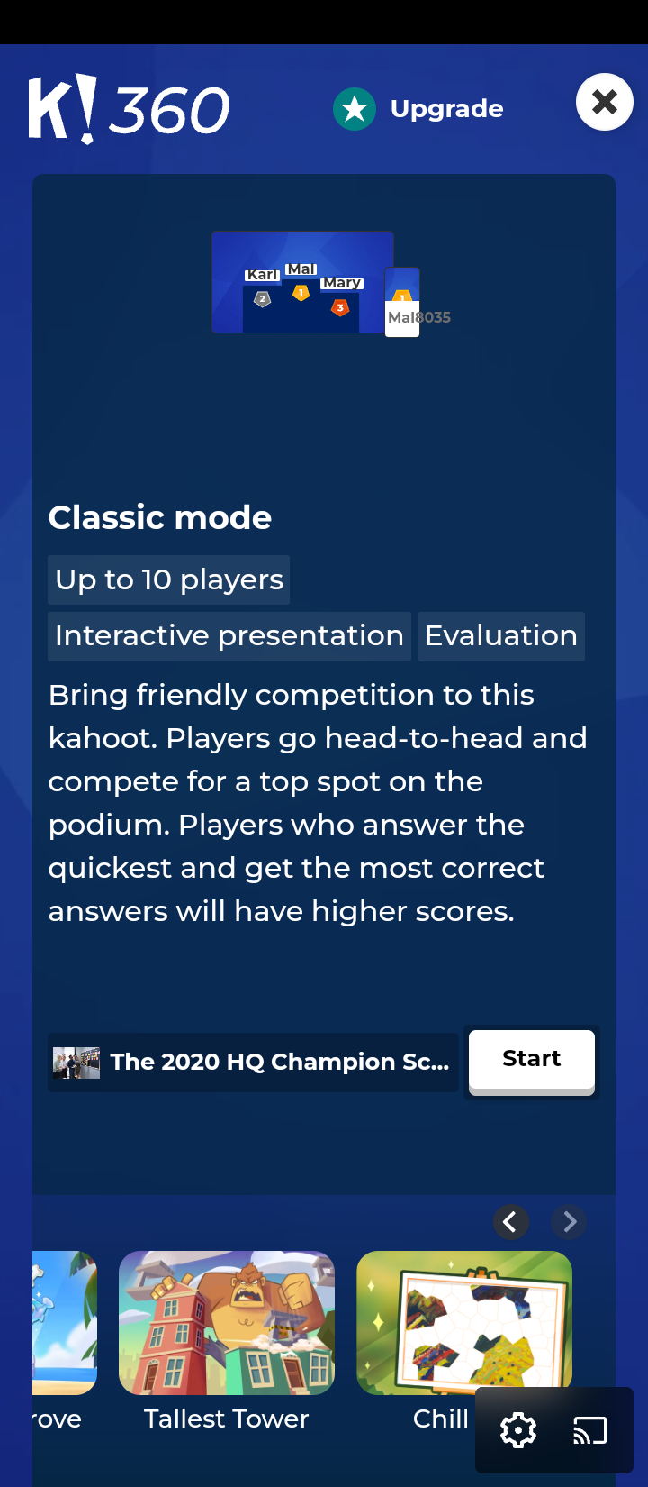  Kahoot Host game flow