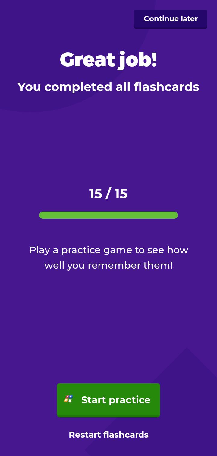  Kahoot Starting flashcards flow