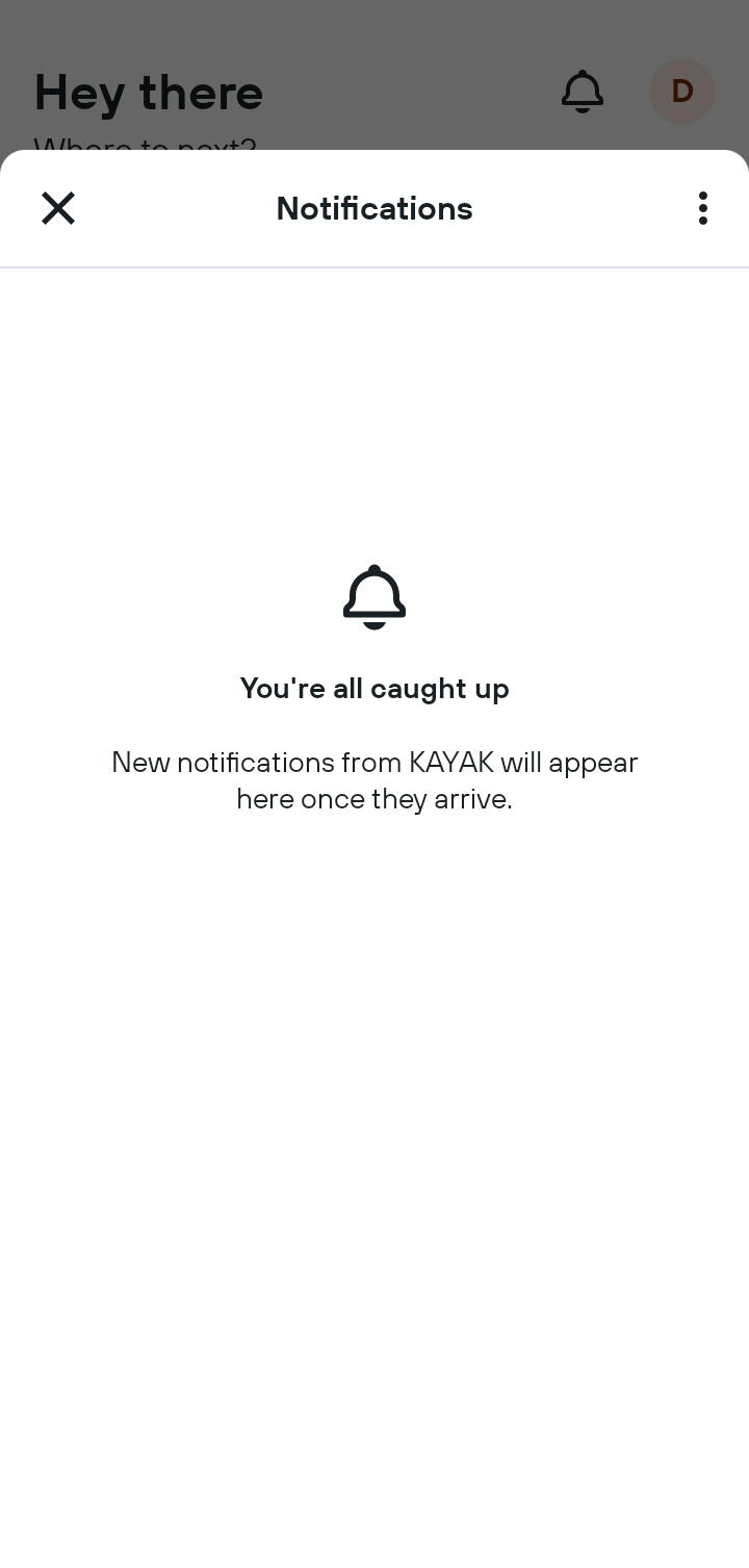  Kayak Notification  ui screens