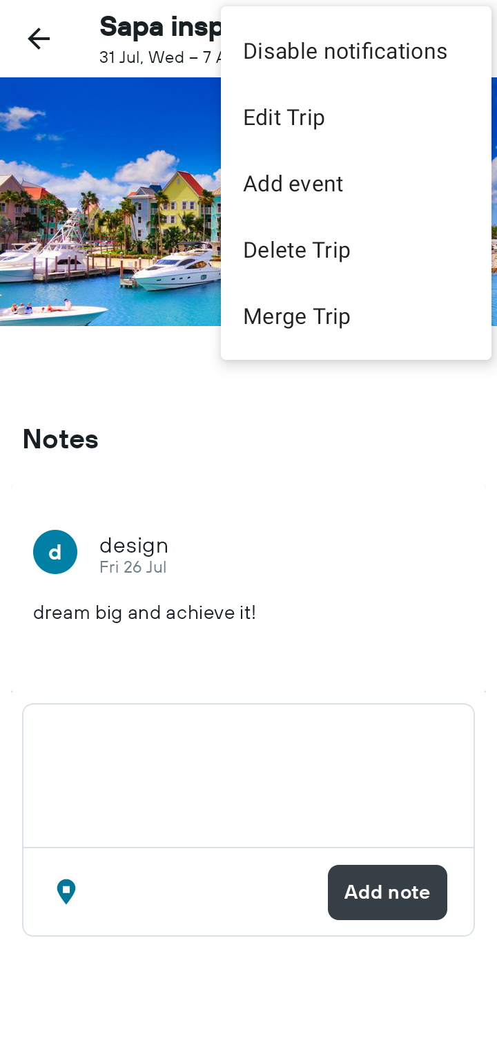  Kayak Edit Details  ui screens