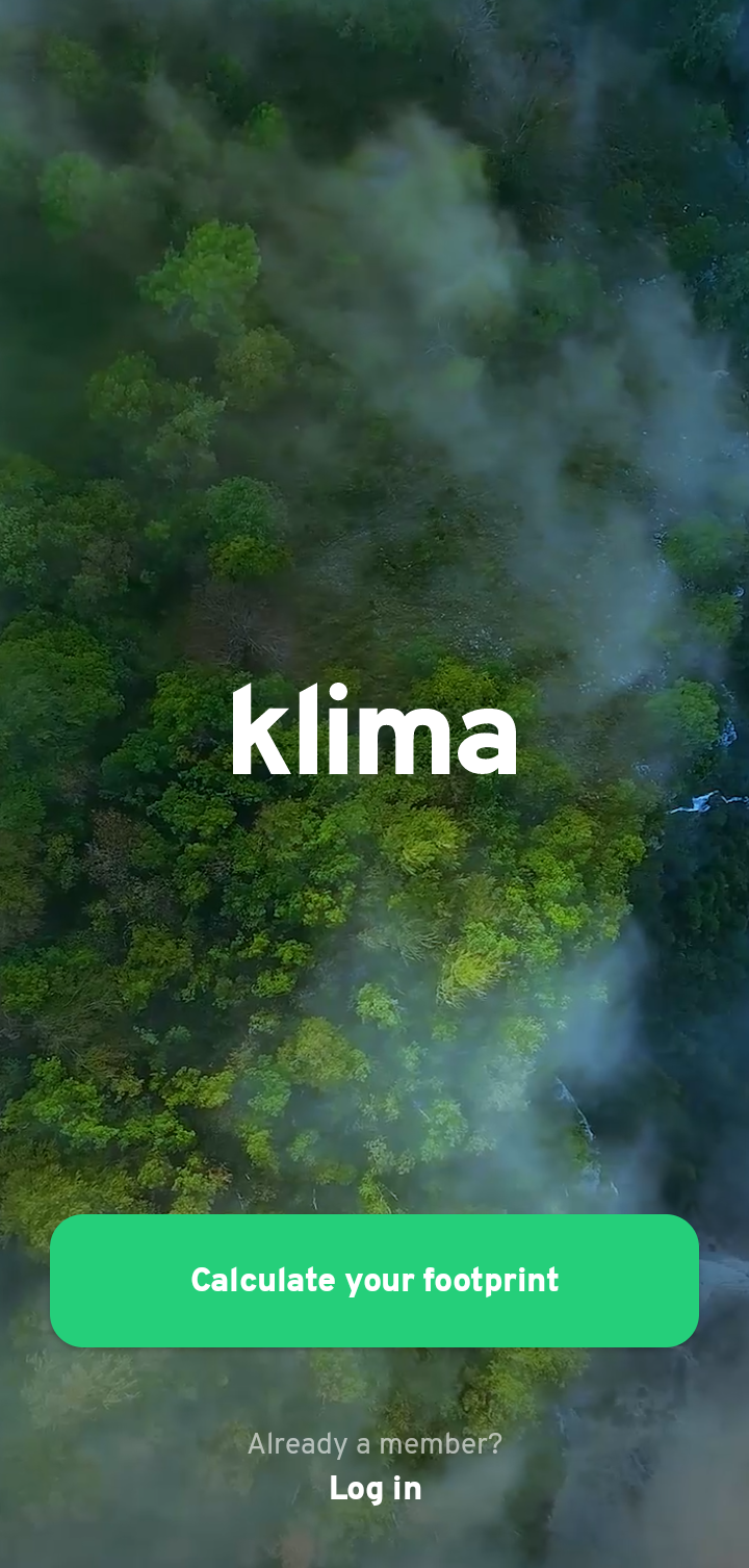  Klima Login  ui screens