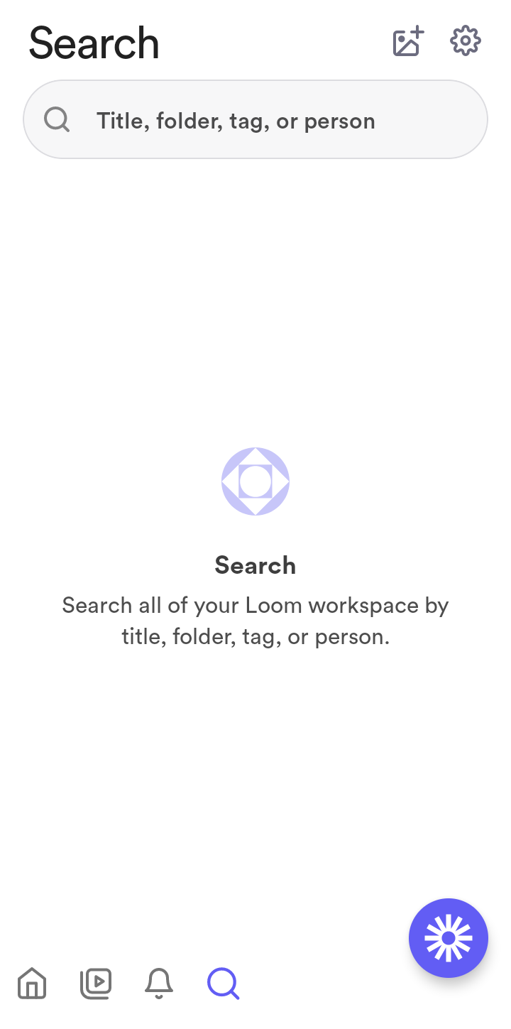  Loom Search user flow UI screenshot