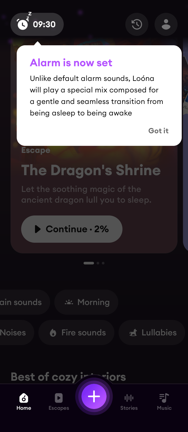  Loona Setting an alarm flow