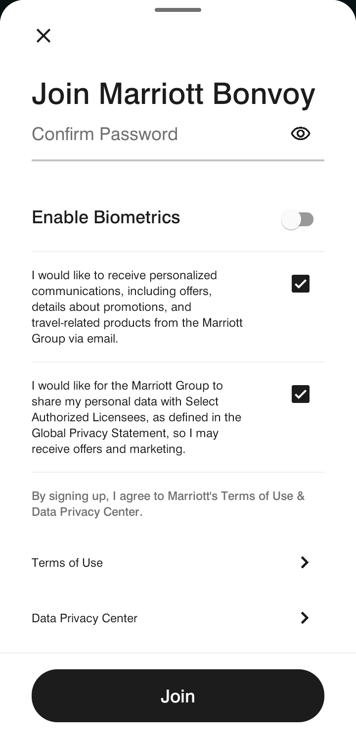 Marriott Log In Marriottbonvoy App Screenshots, UI Screens & Design Inspiration | Uiland