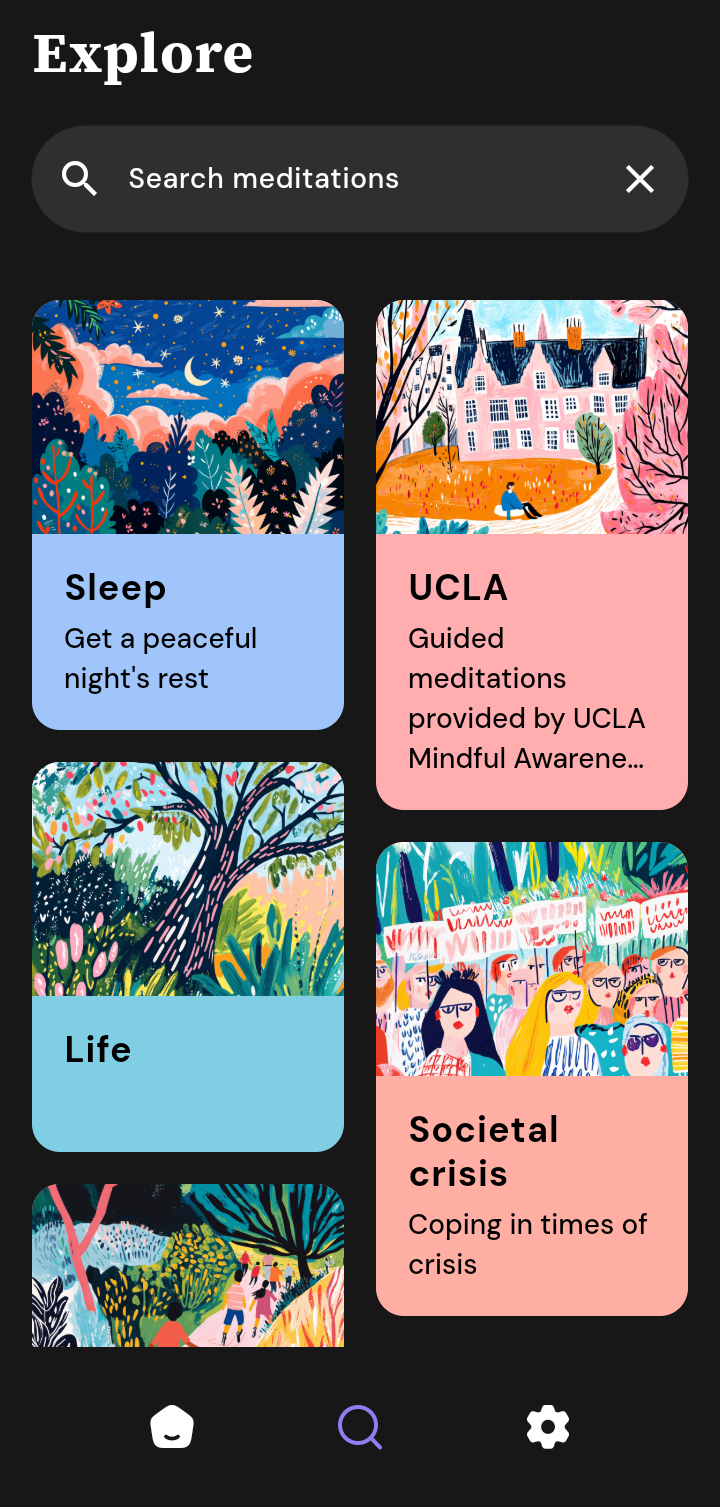Medito App Flows, User Flow Screenshots & UX Patterns | Uiland