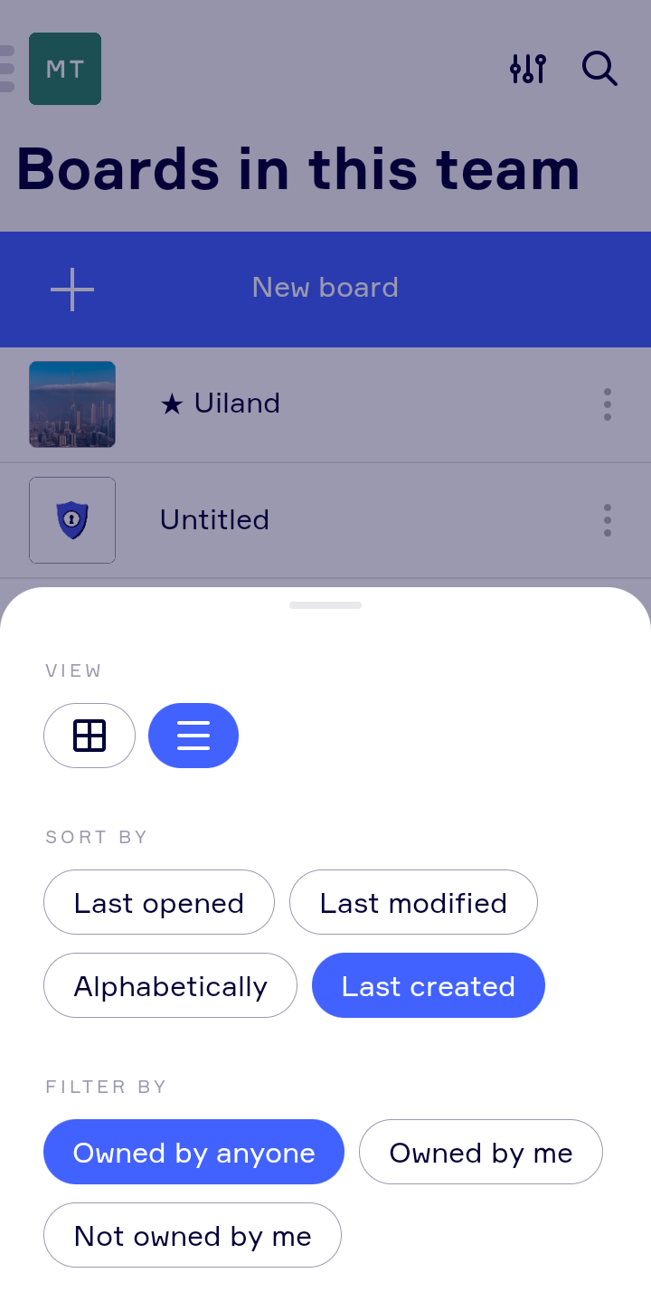  Miro Sorting user flow UI screenshot