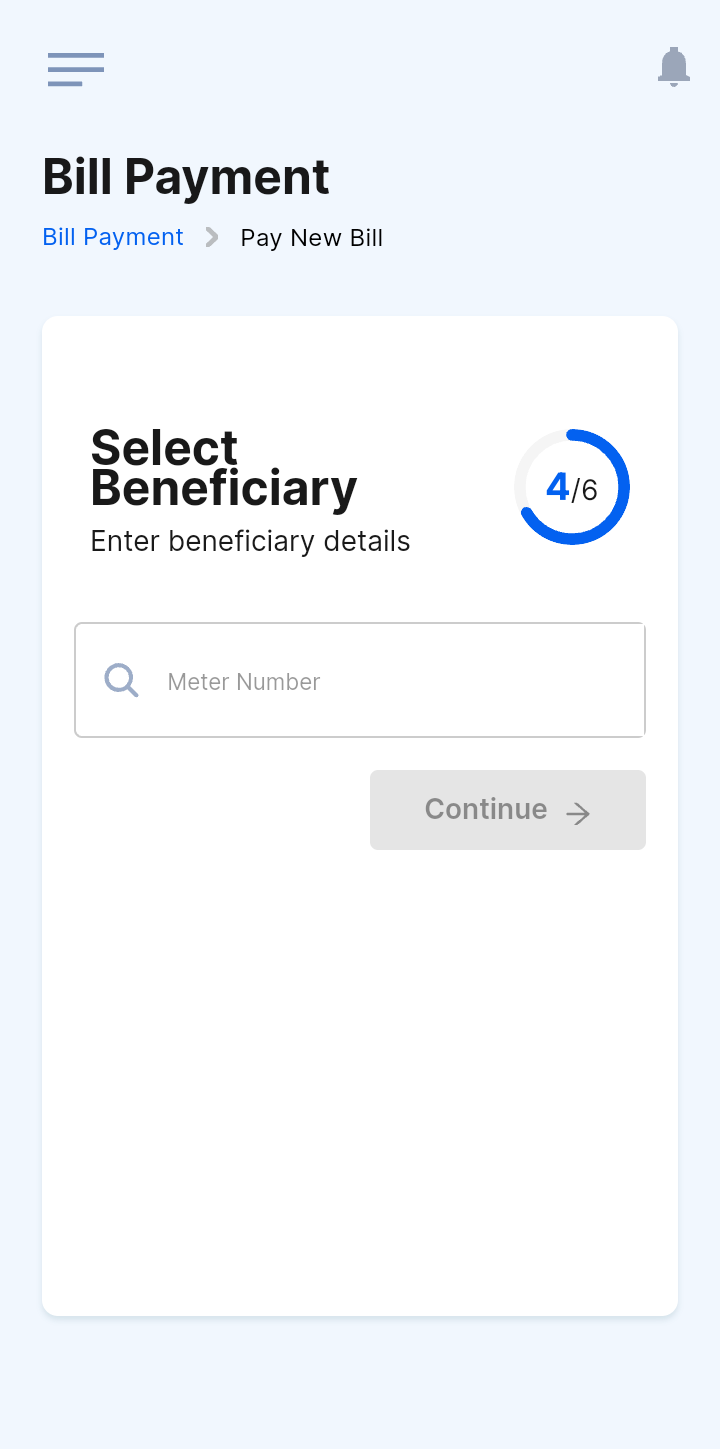  Moniepoint Bill Payment user flow UI screenshot