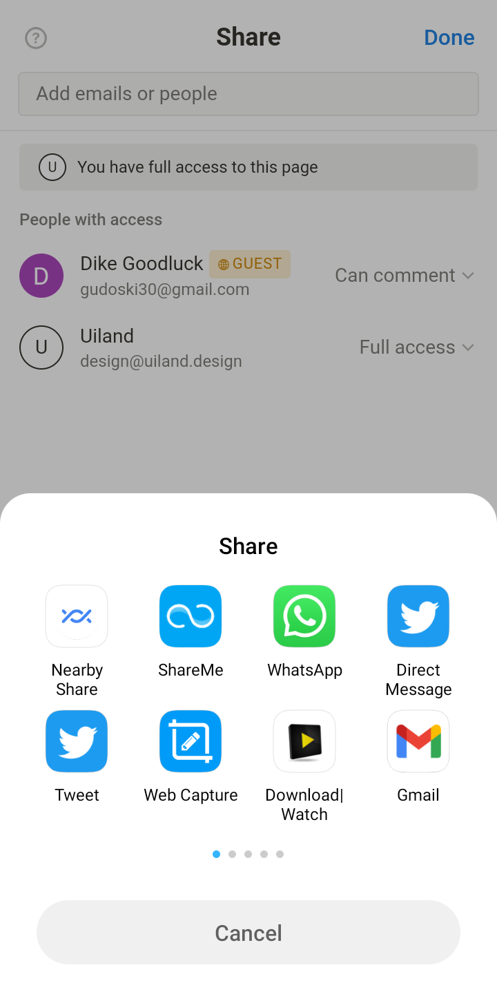  Notion Share  user flow UI screenshot