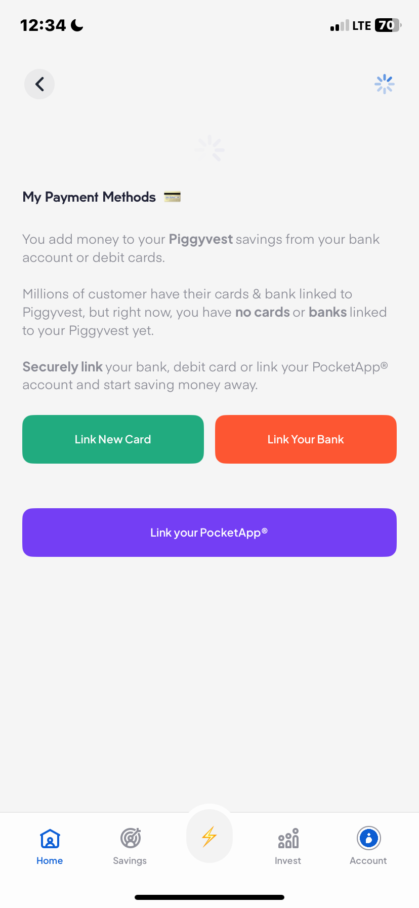  Piggyvest Add Bank Account flow