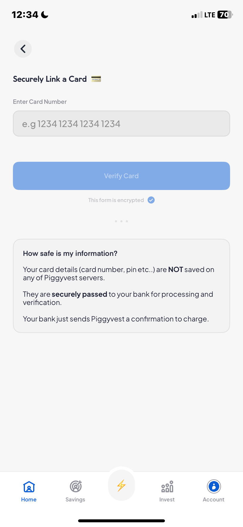  Piggyvest Add Bank Account flow