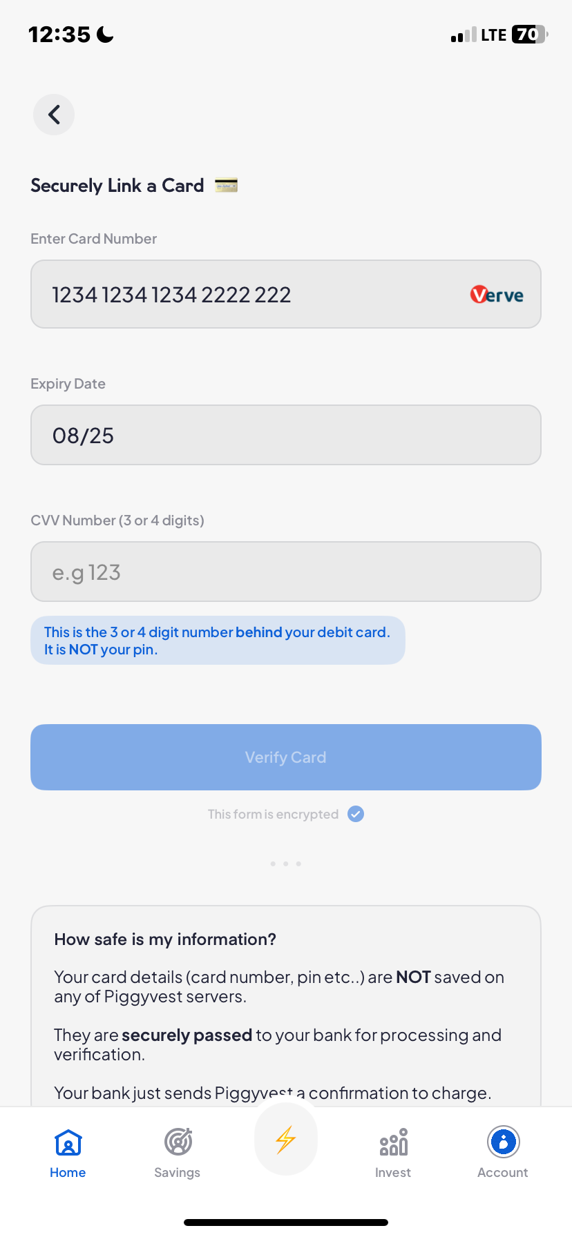  Piggyvest Add Bank Account flow