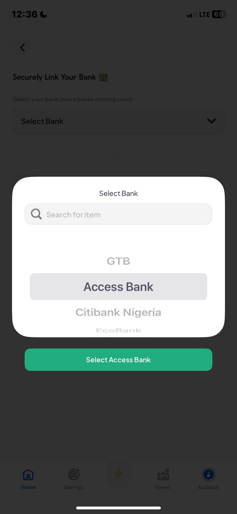  Piggyvest Add Bank Account flow