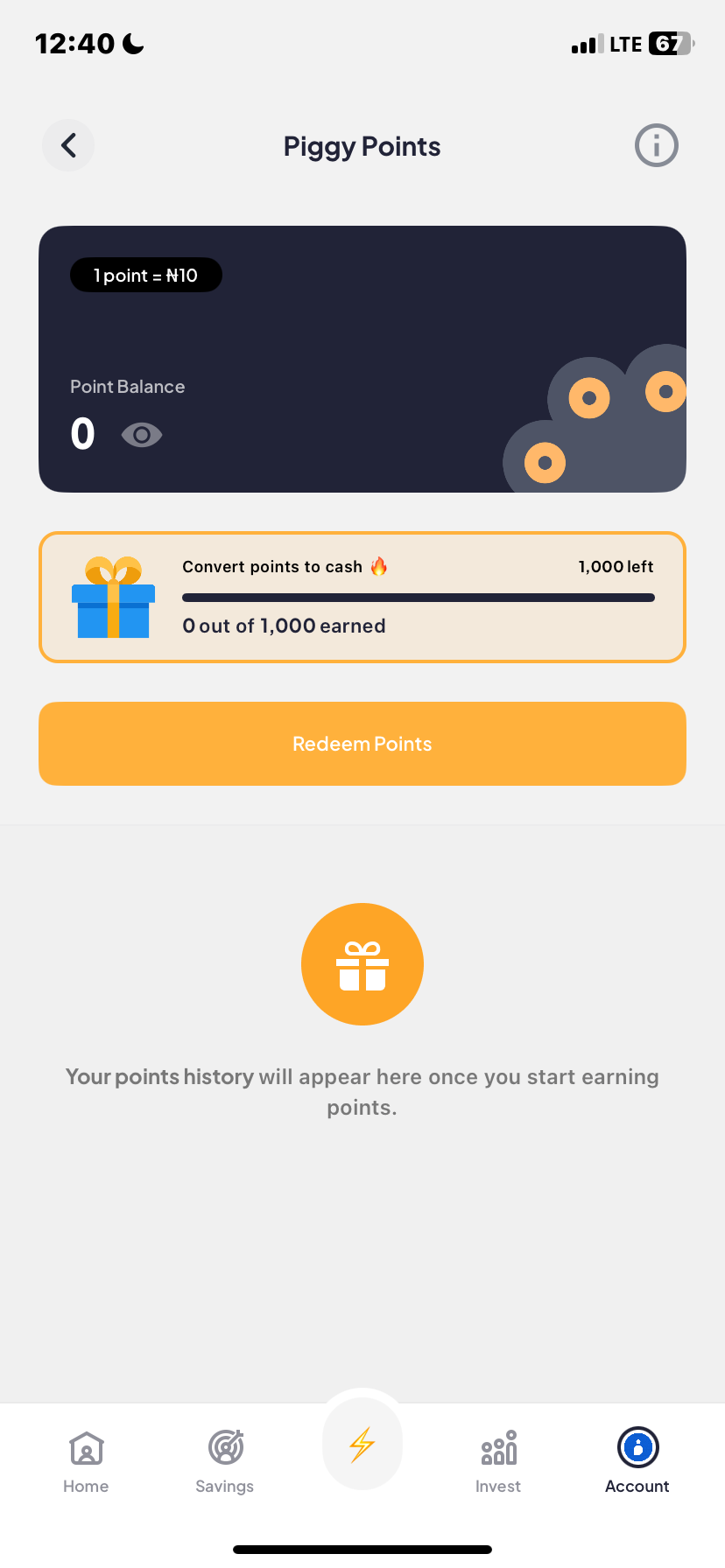  Piggyvest Account Activity flow