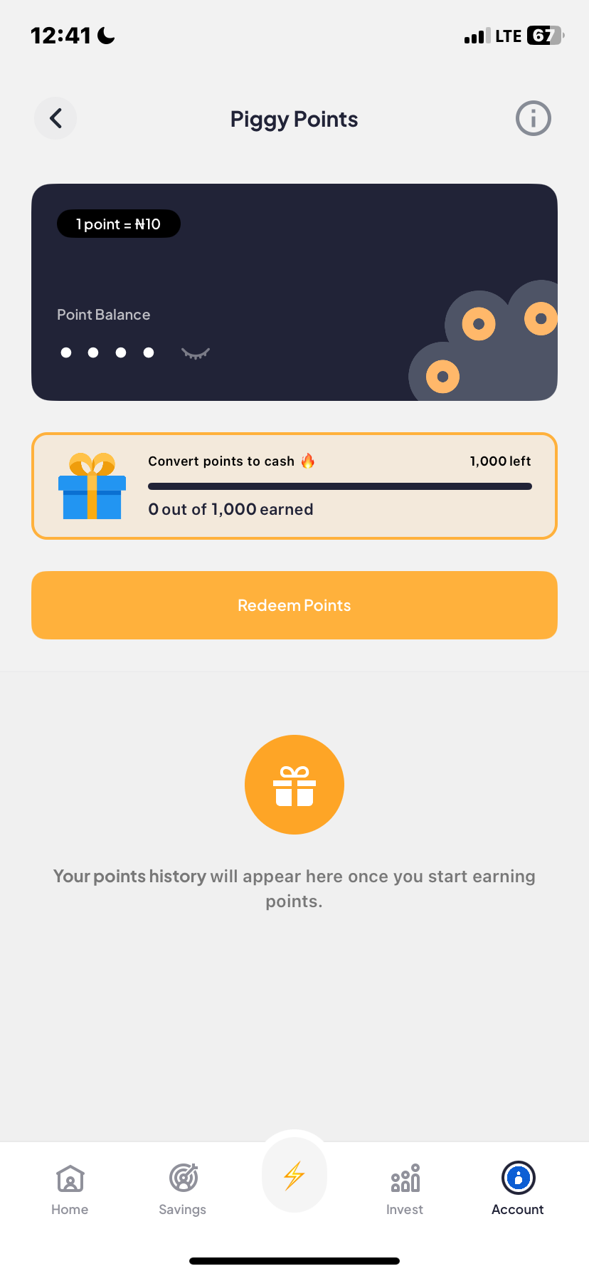  Piggyvest Account Activity flow