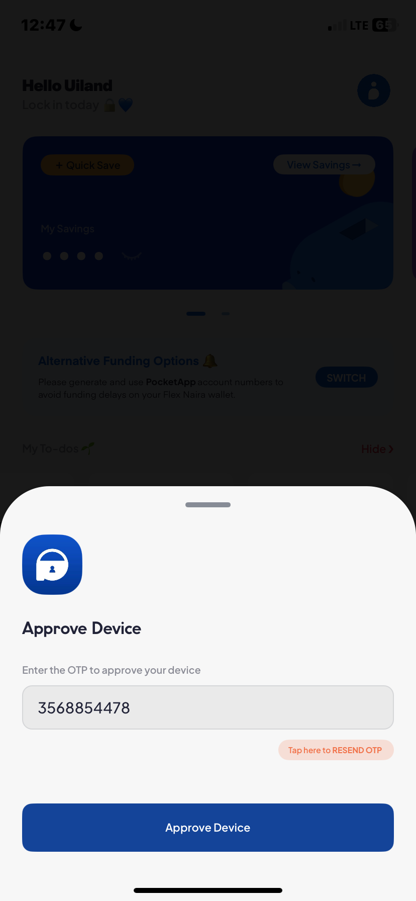  Piggyvest Account Activity flow