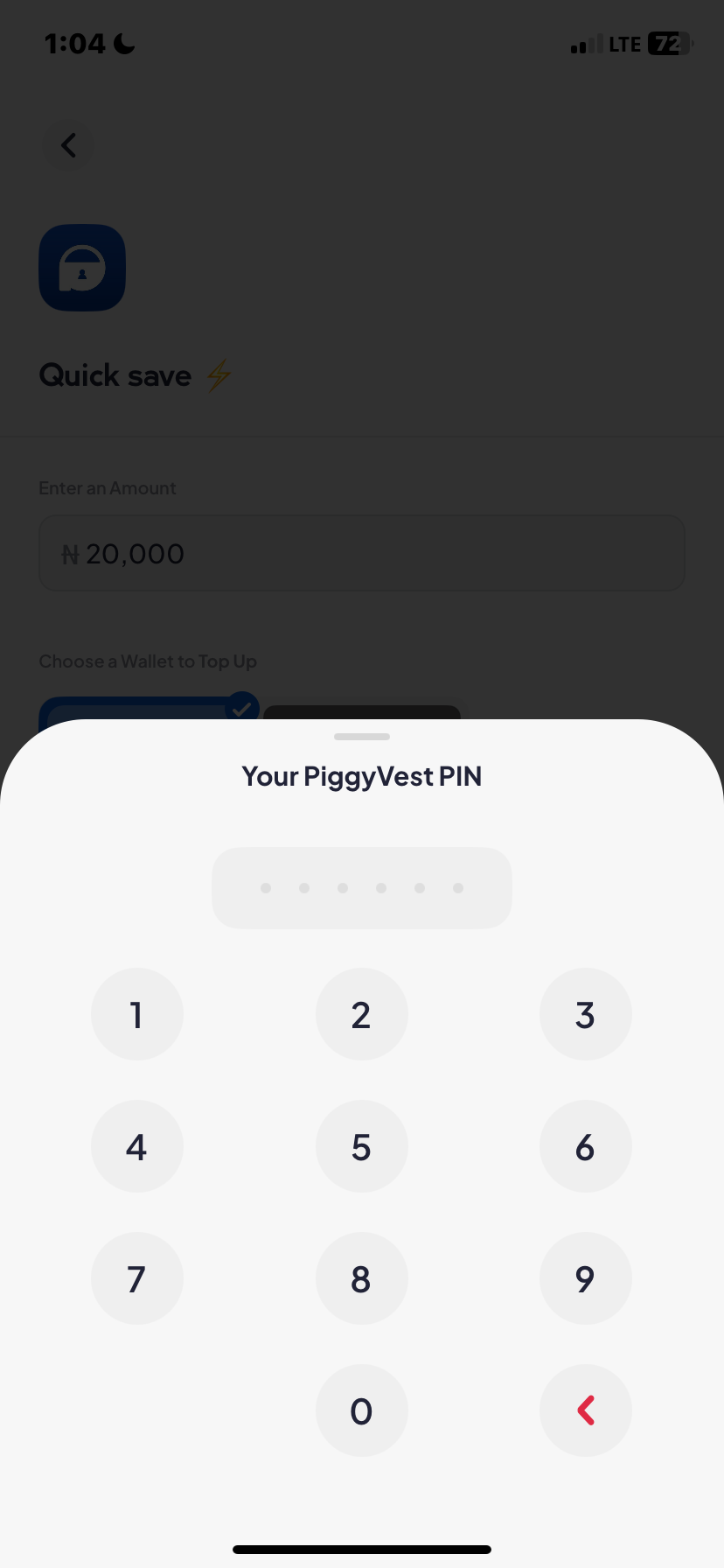  Piggyvest Savings flow