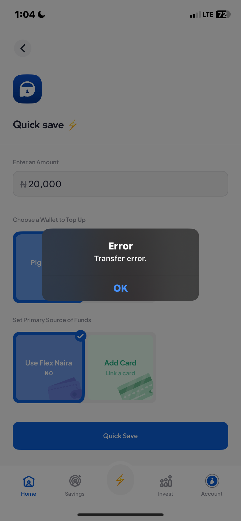  Piggyvest Savings flow