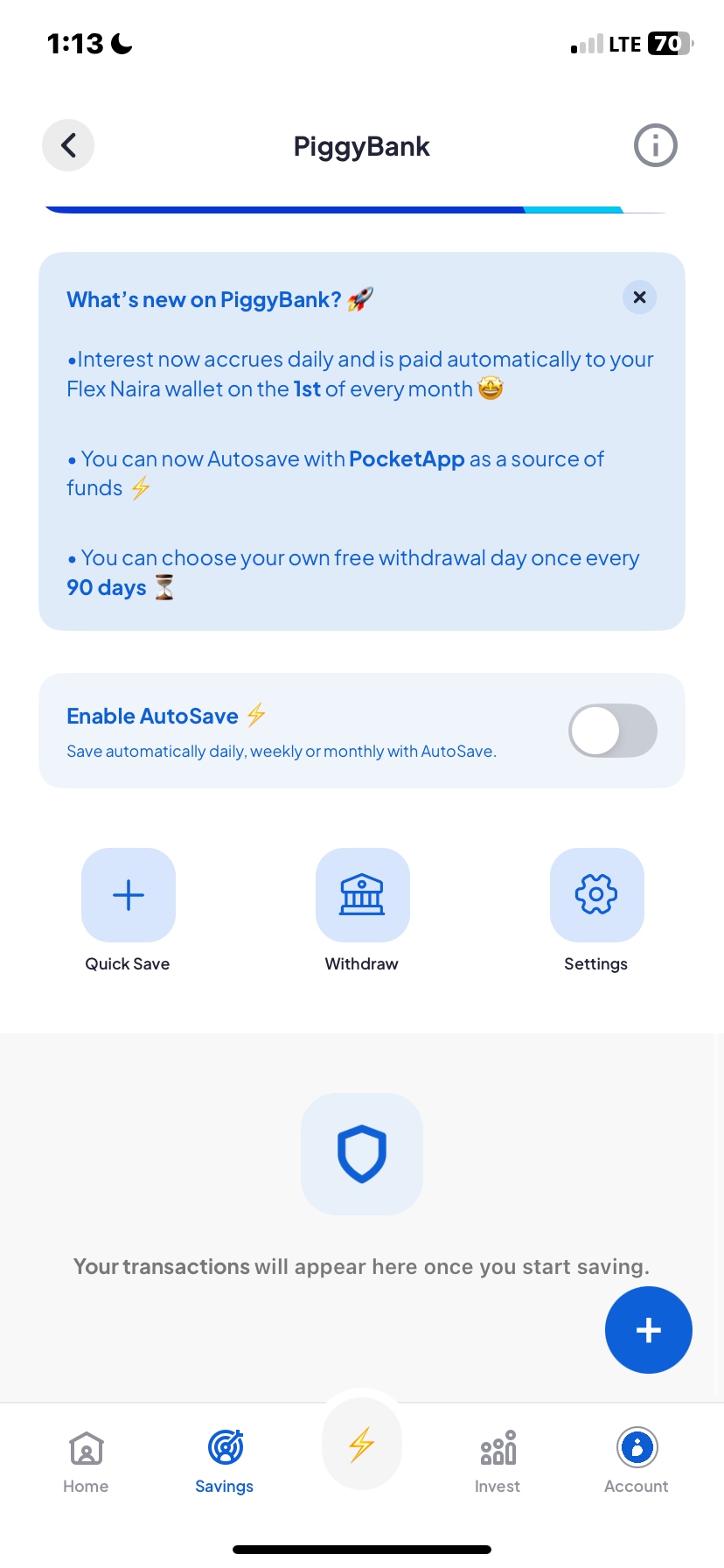  Piggyvest Savings flow