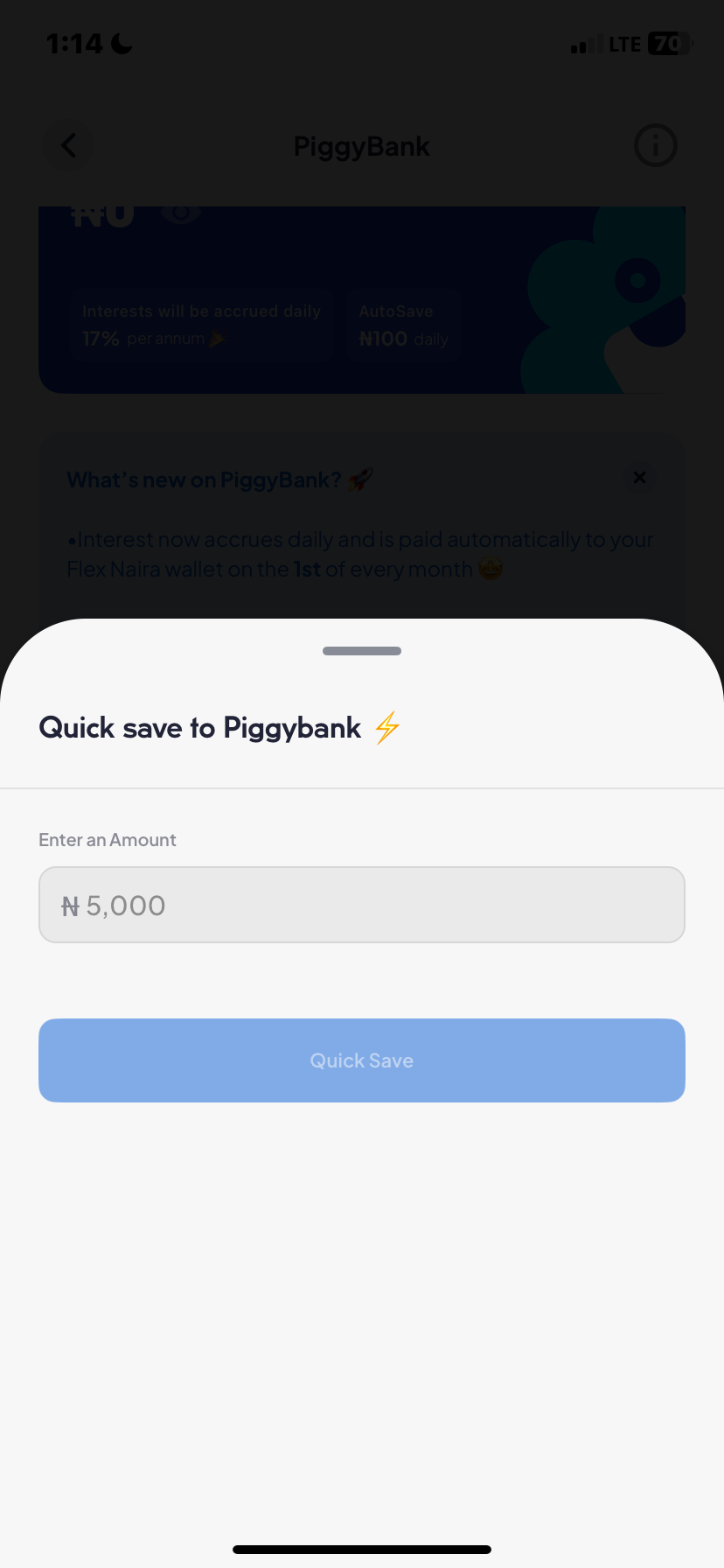  Piggyvest Savings flow