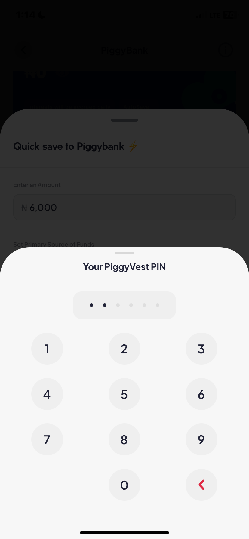  Piggyvest Savings flow