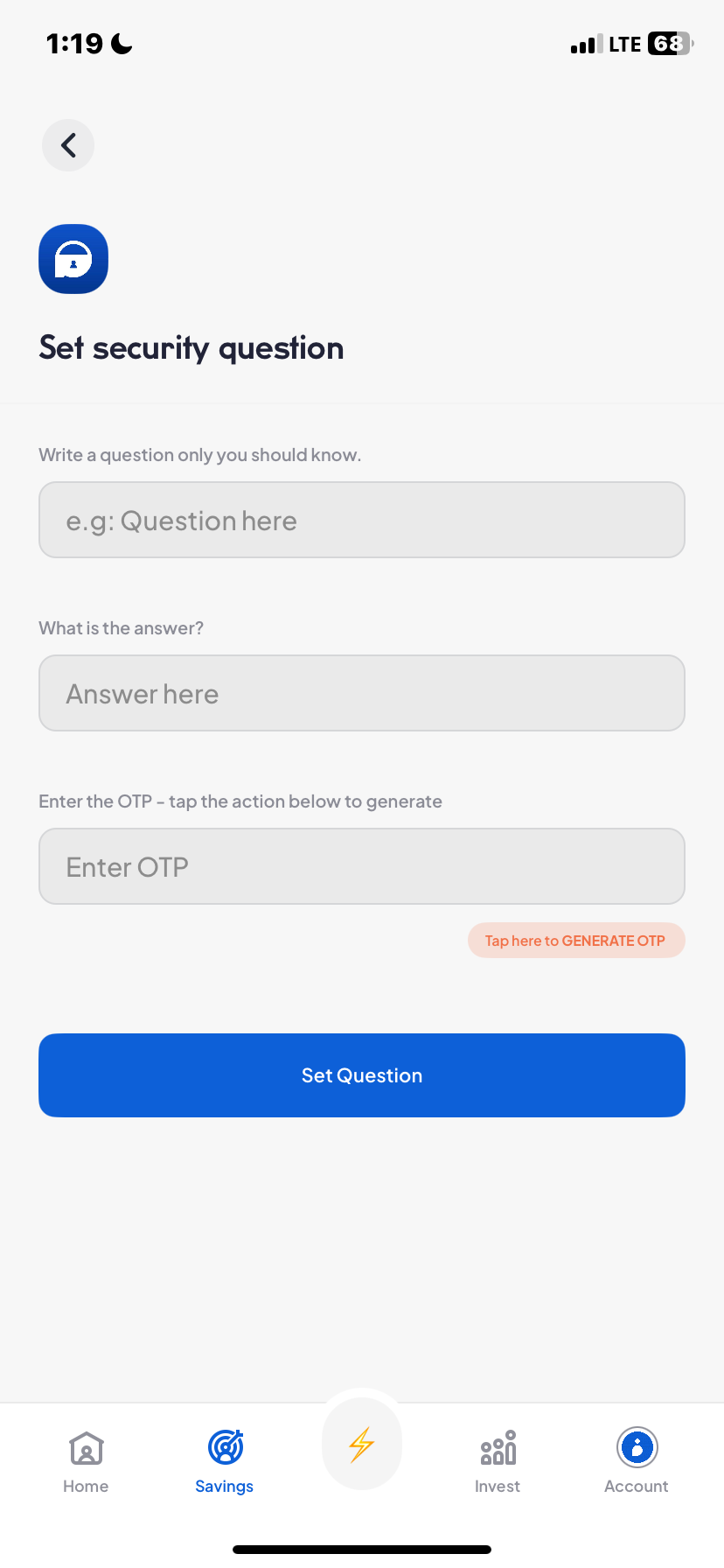  Piggyvest Answer Question flow