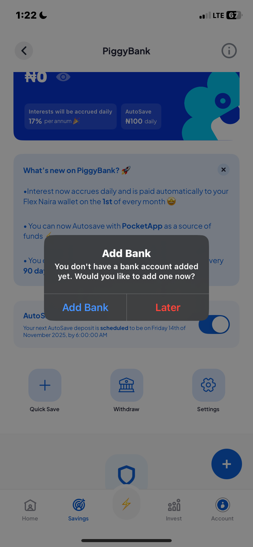  Piggyvest Savings flow