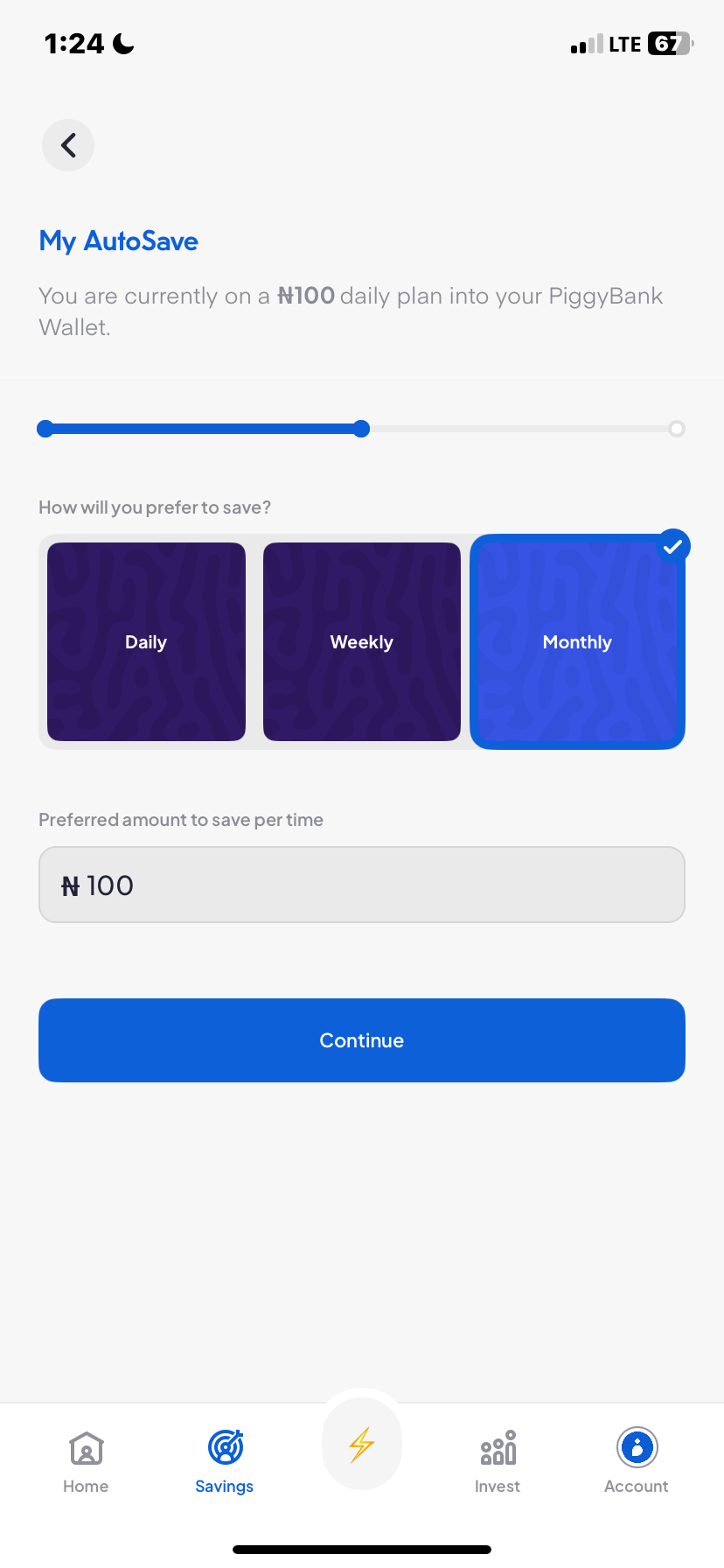  Piggyvest Savings flow