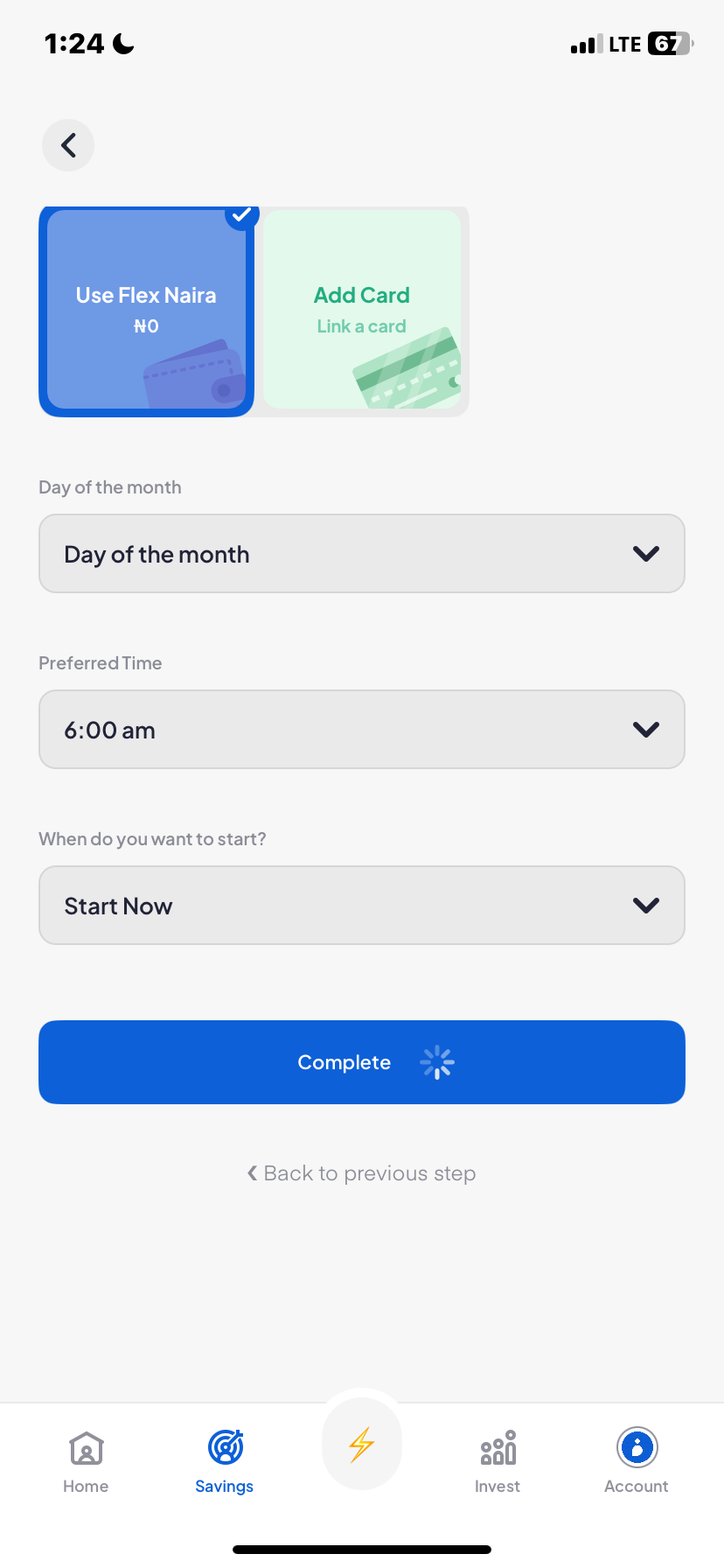  Piggyvest Savings flow