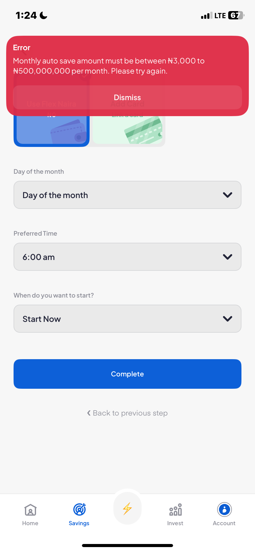  Piggyvest Savings flow