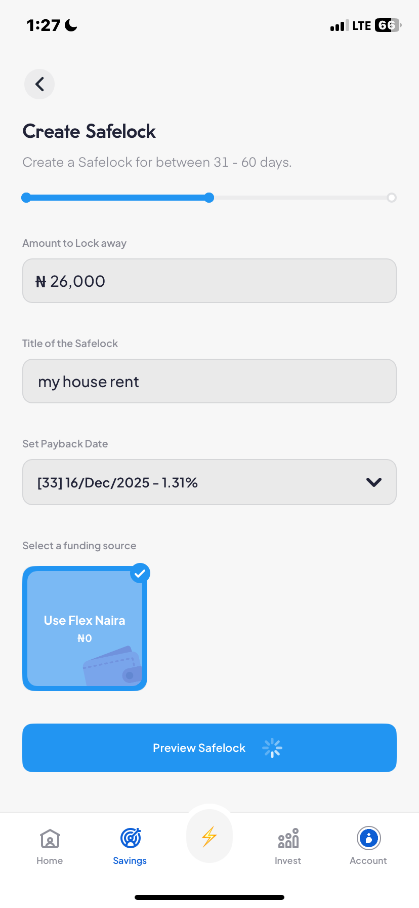  Piggyvest Savings flow