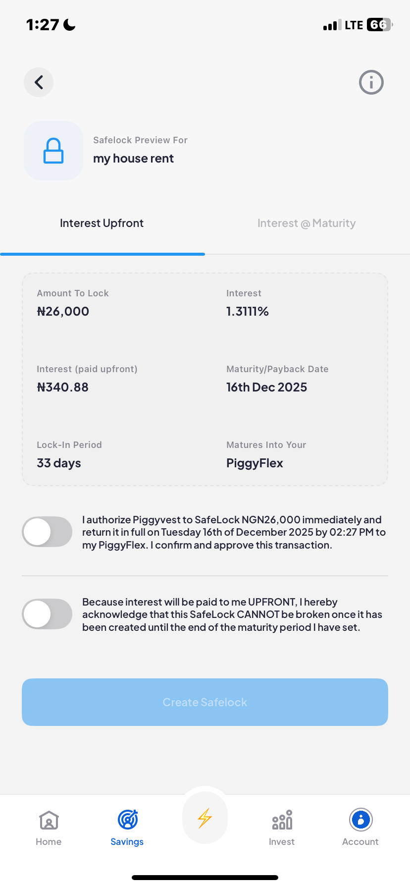 Piggyvest Savings flow