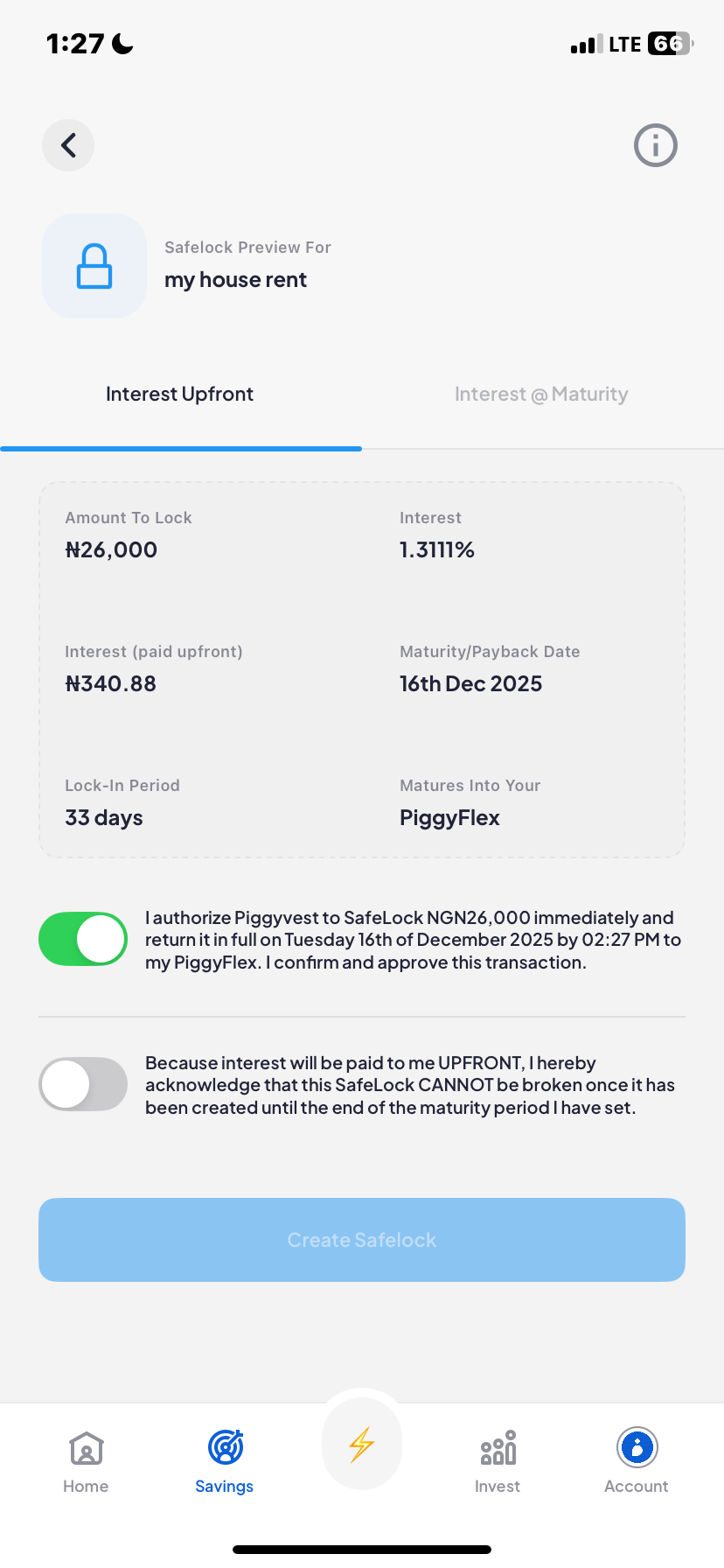  Piggyvest Savings flow