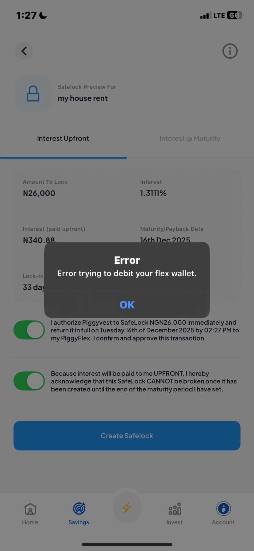  Piggyvest Savings flow