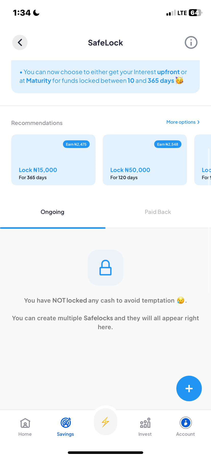  Piggyvest Savings flow