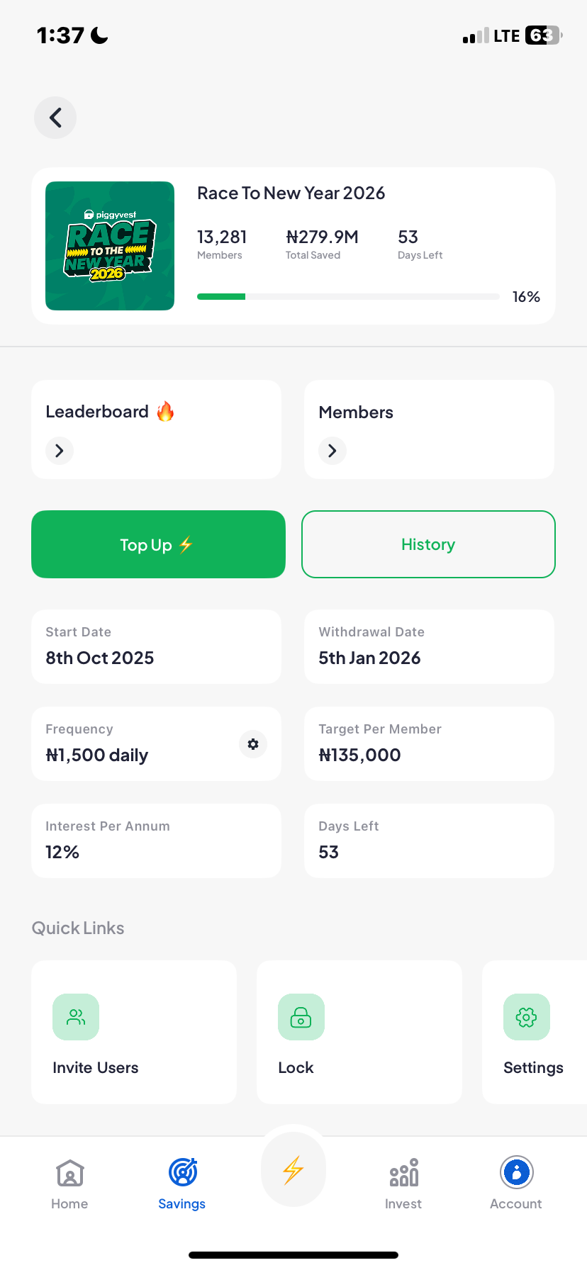  Piggyvest Savings flow