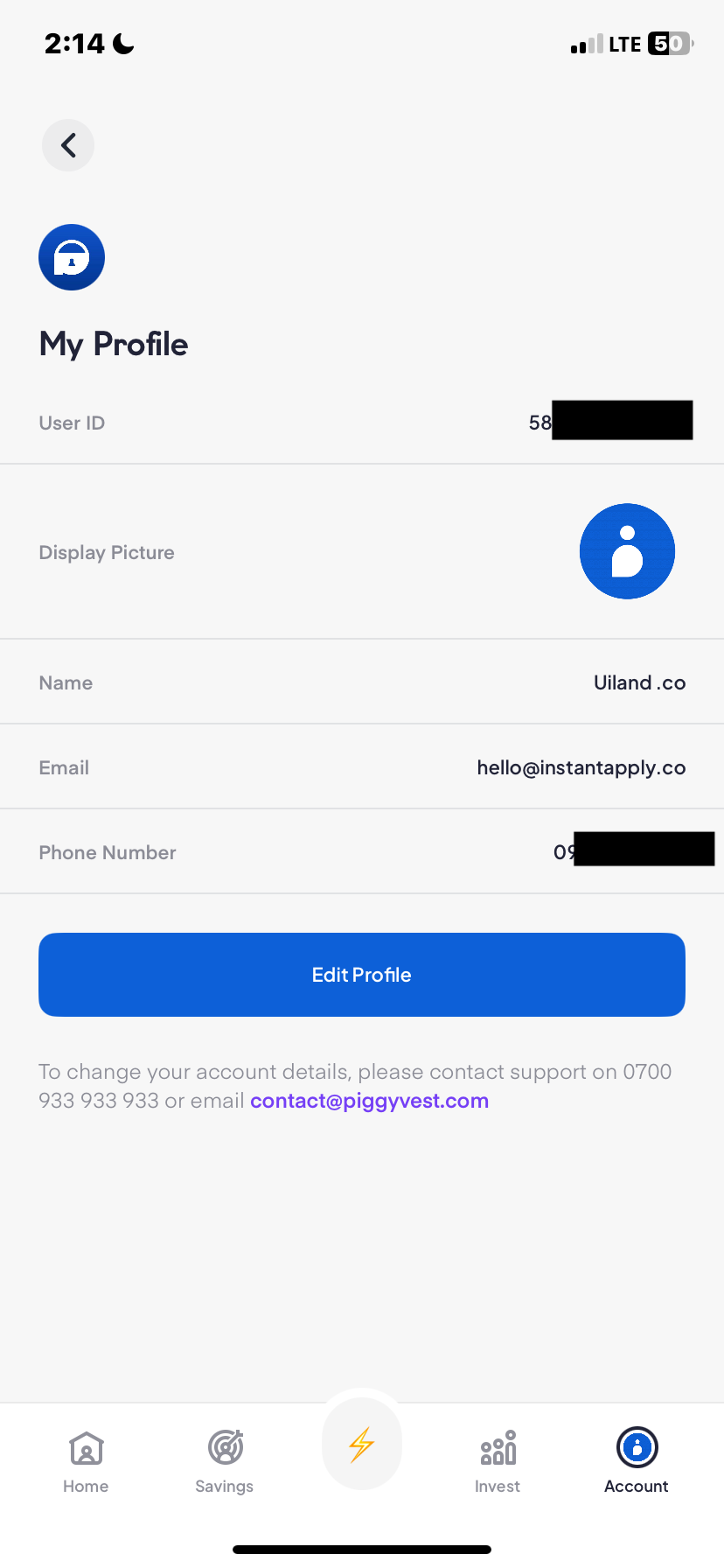  Piggyvest Profile flow