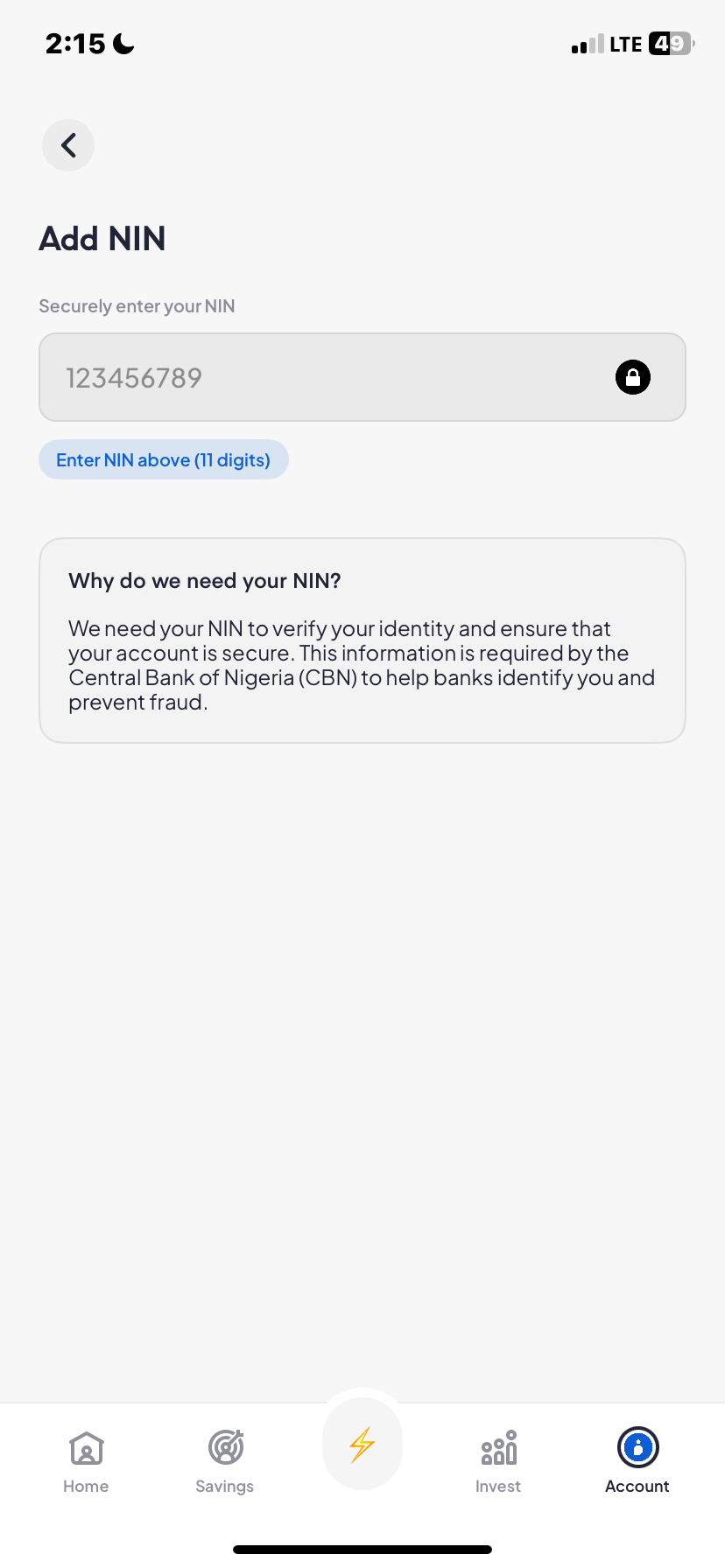  Piggyvest Profile flow