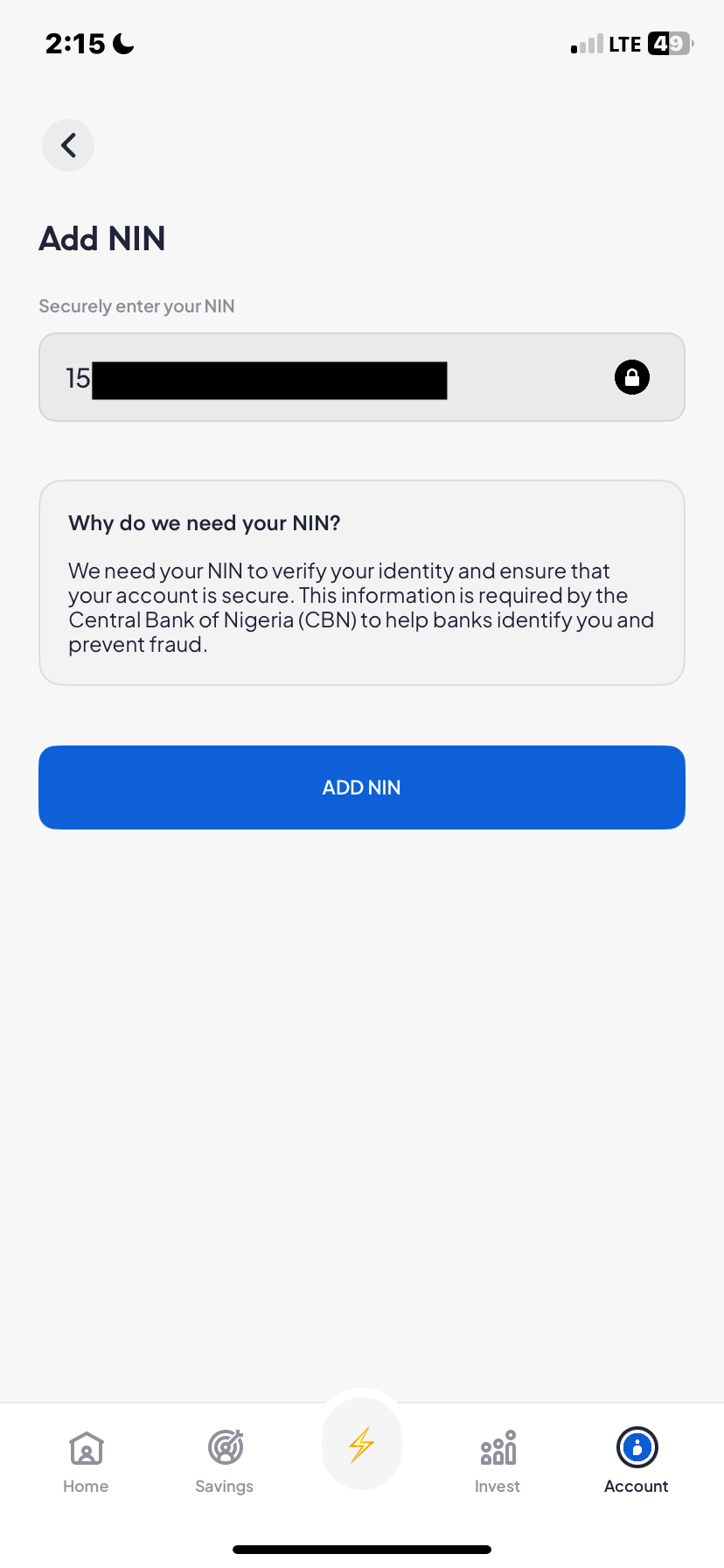  Piggyvest Profile flow