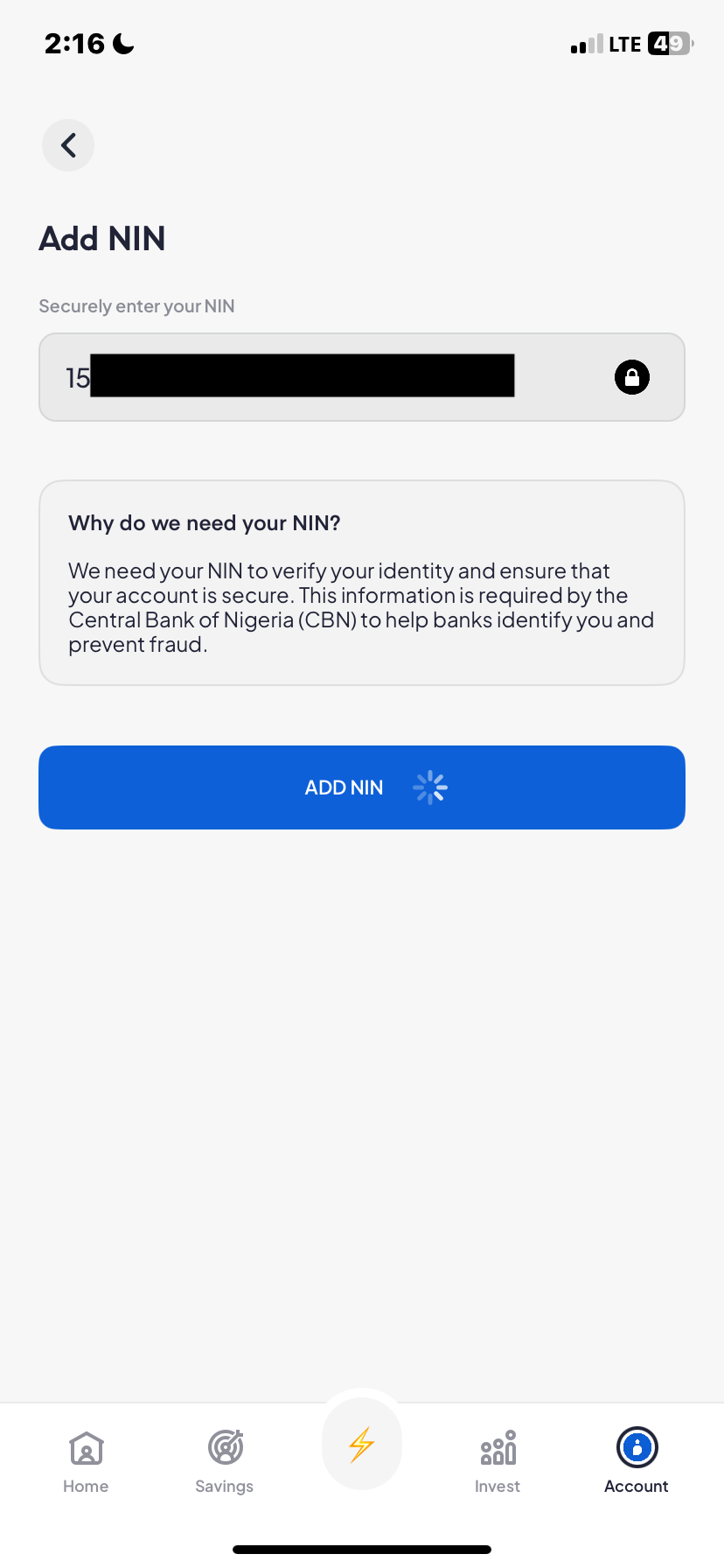  Piggyvest Profile flow
