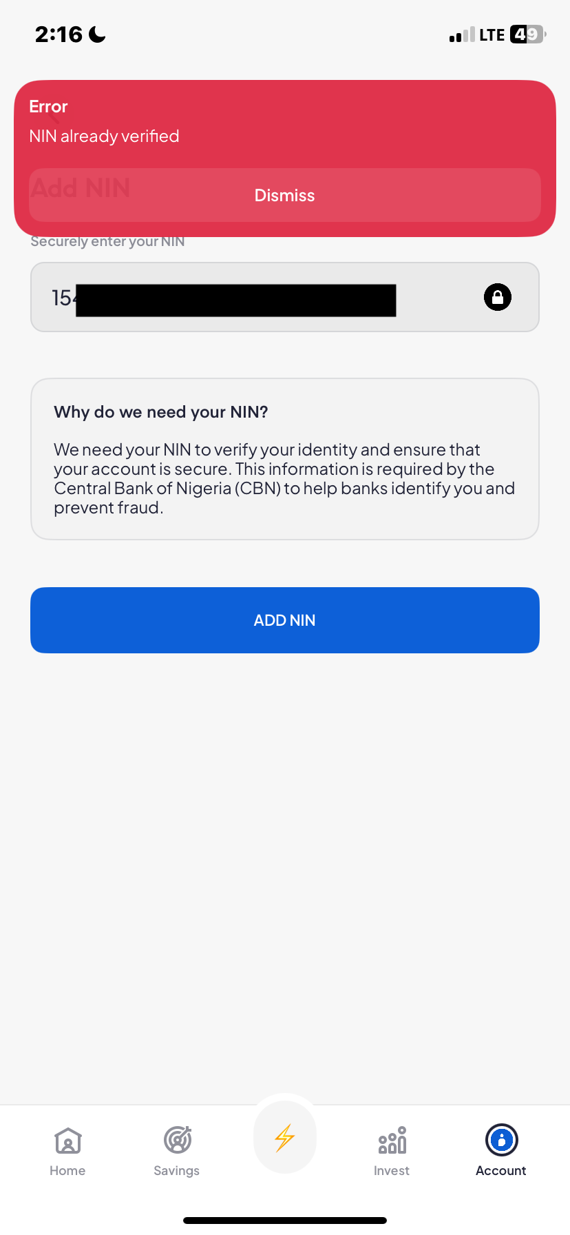  Piggyvest Profile flow