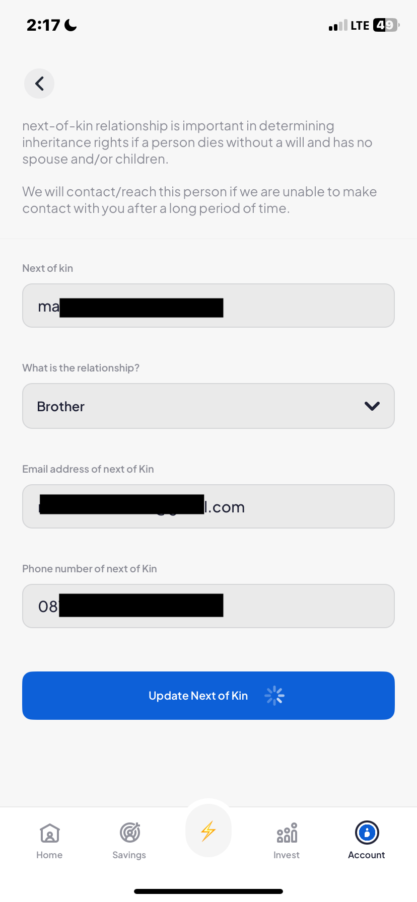  Piggyvest Profile flow