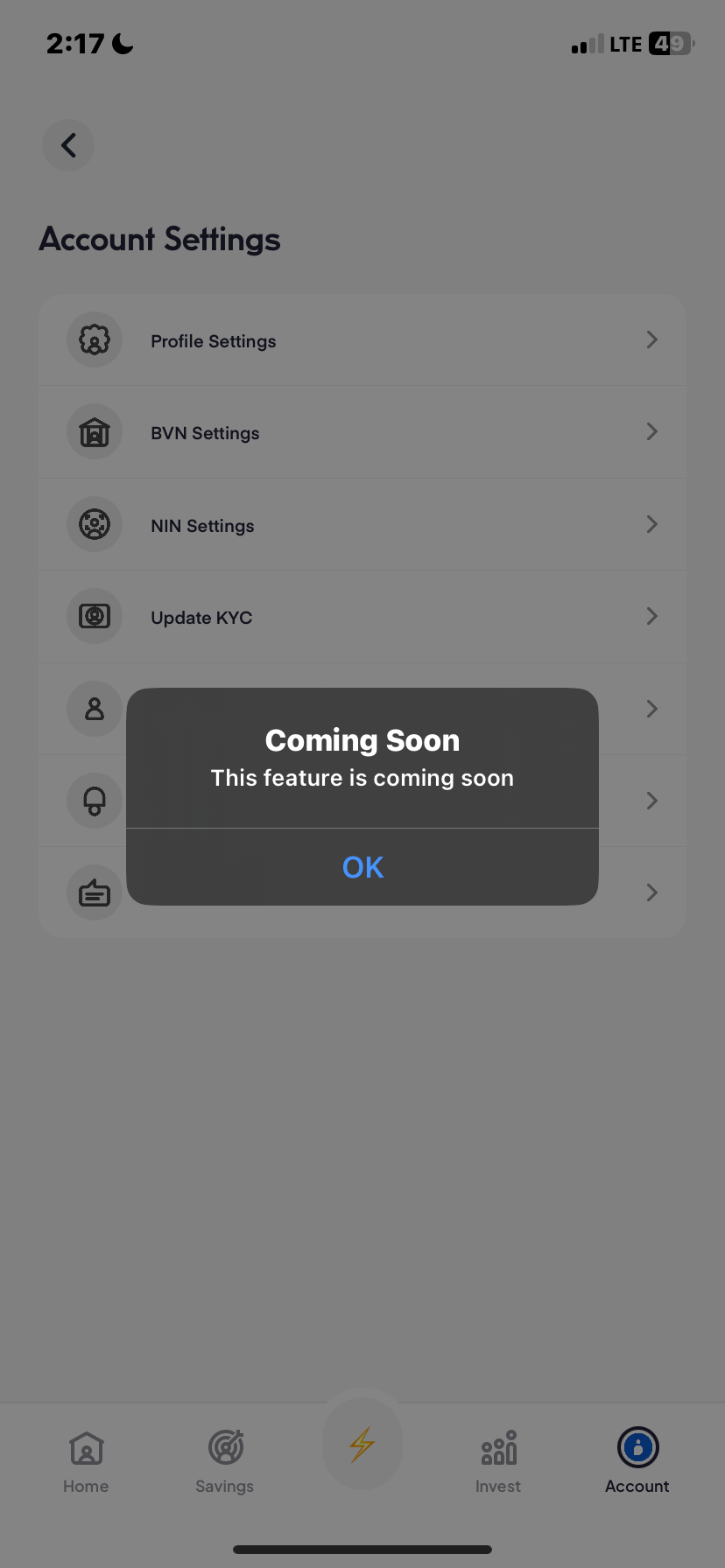  Piggyvest Profile flow