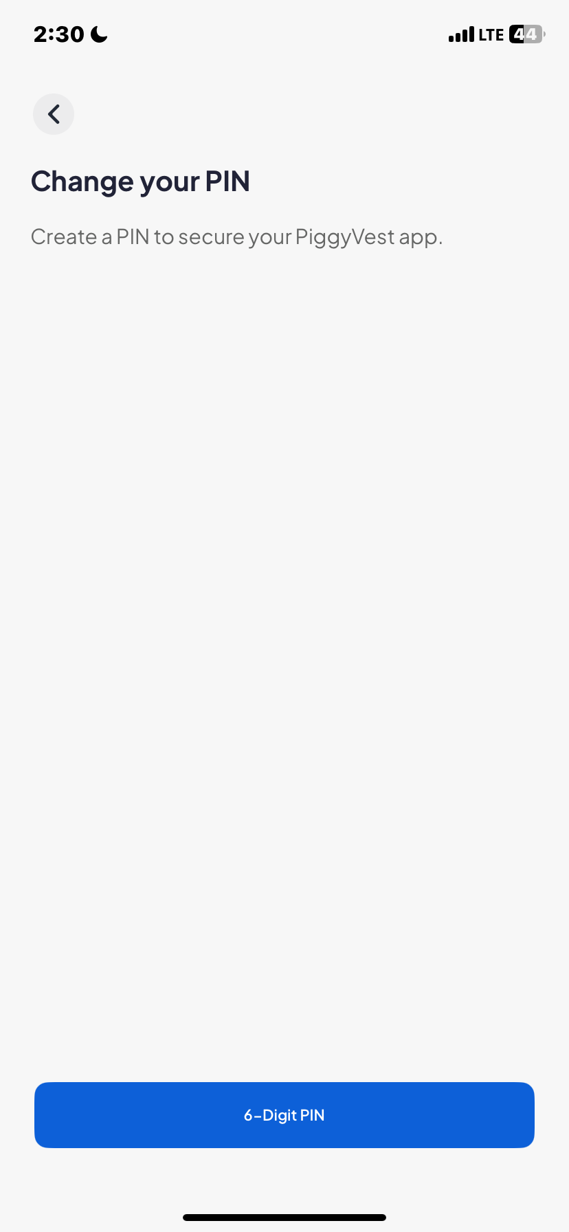  Piggyvest Set passcode flow