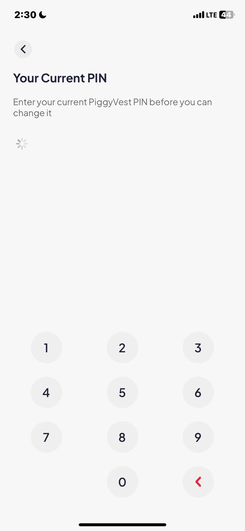  Piggyvest Set passcode flow