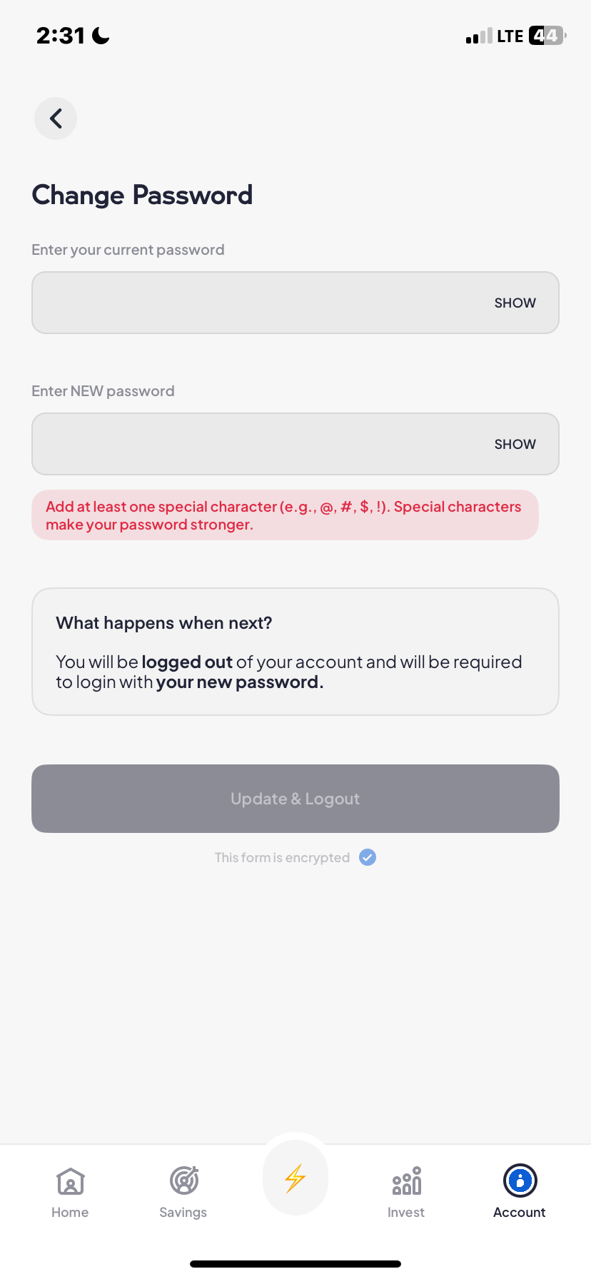  Piggyvest Set passcode flow